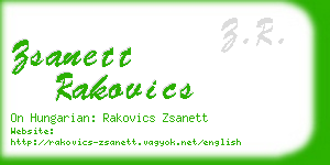 zsanett rakovics business card